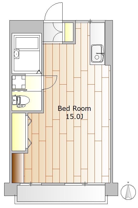 渓谷マンション 502号室 間取り
