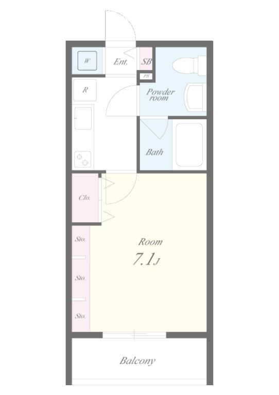 アールコート早稲田 間取り図