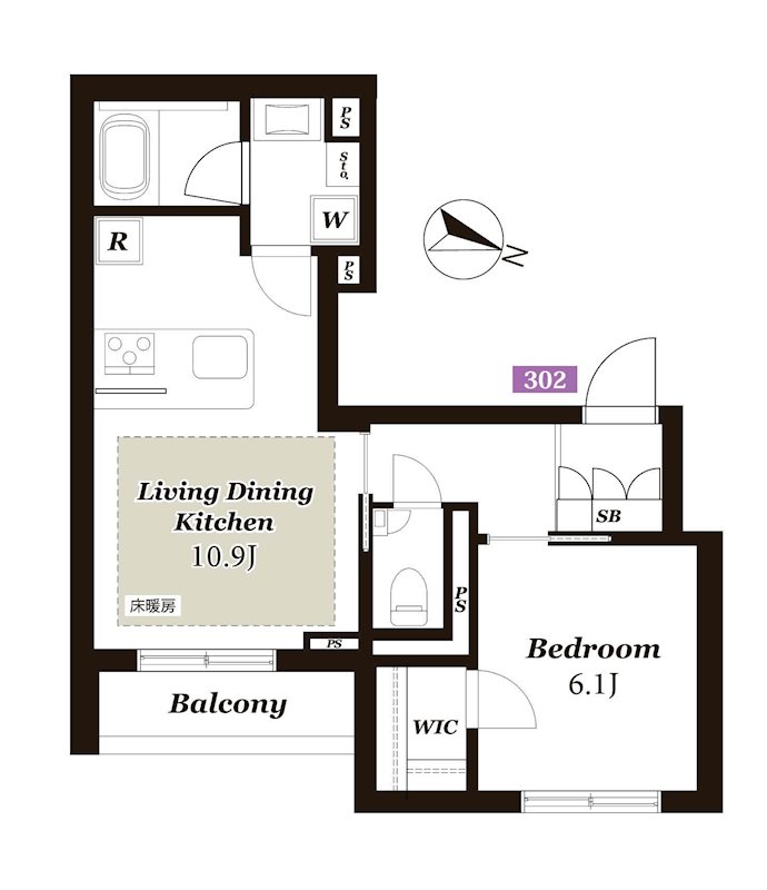 風香西新宿 間取り図