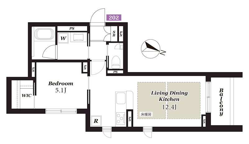 風香西新宿 間取り図