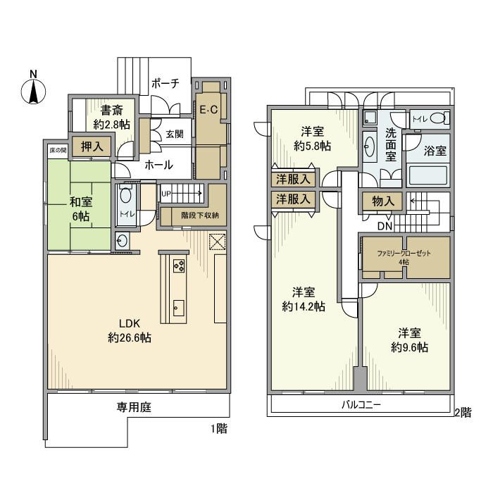 荻窪戸建 間取り図