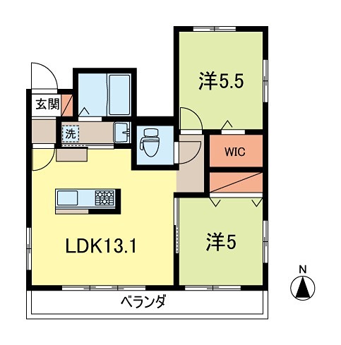 Chant Rose 間取り図