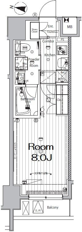 メイクス新中野アジールコート 間取り図