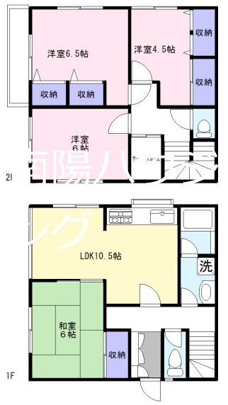 メゾネット堀中 A号室 間取り