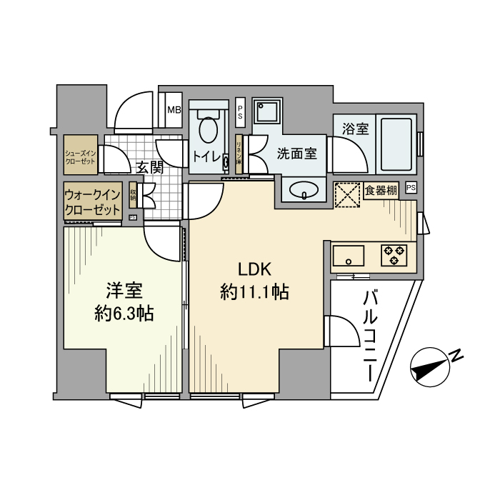 ディアクオーレ白金高輪 間取り図