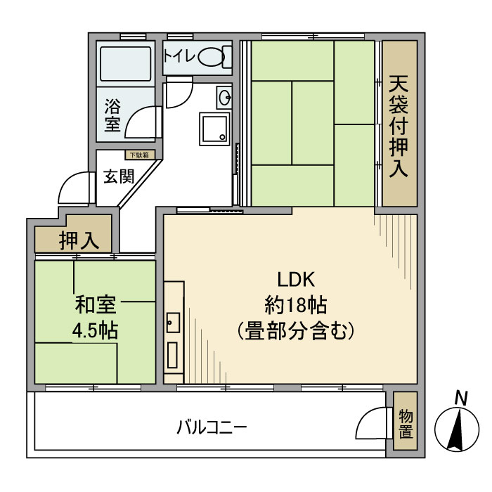 高円寺日東マンションＢ棟 間取り図