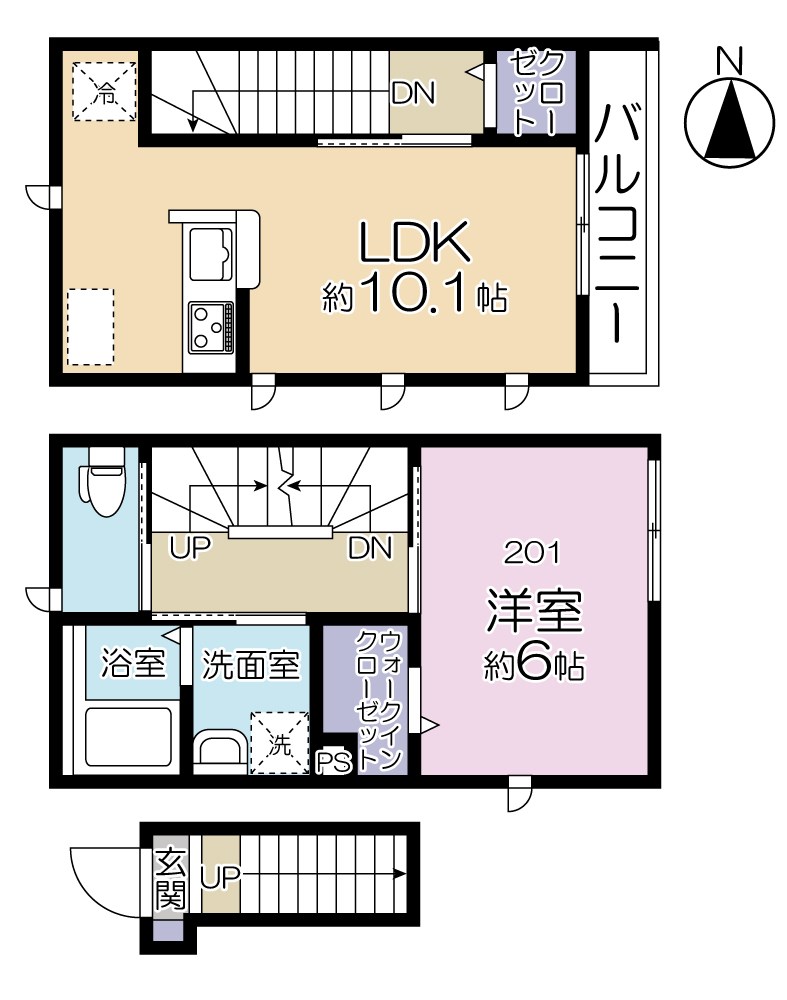 ジョリーメゾン高松 間取り図