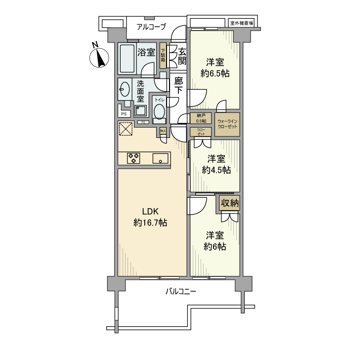 プラウド鷺ノ宮パサージュ 間取り図
