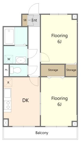 K&amp;amp;MハイツⅡ 間取り図