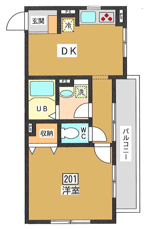 ﾊﾟﾙｺﾝｱｰﾊﾞﾝ梅里 間取り図