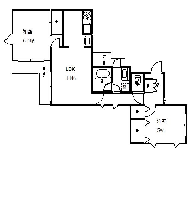 Ｔ｀ｓＧａｒｄｅｎ鷺ノ宮 101号室 間取り