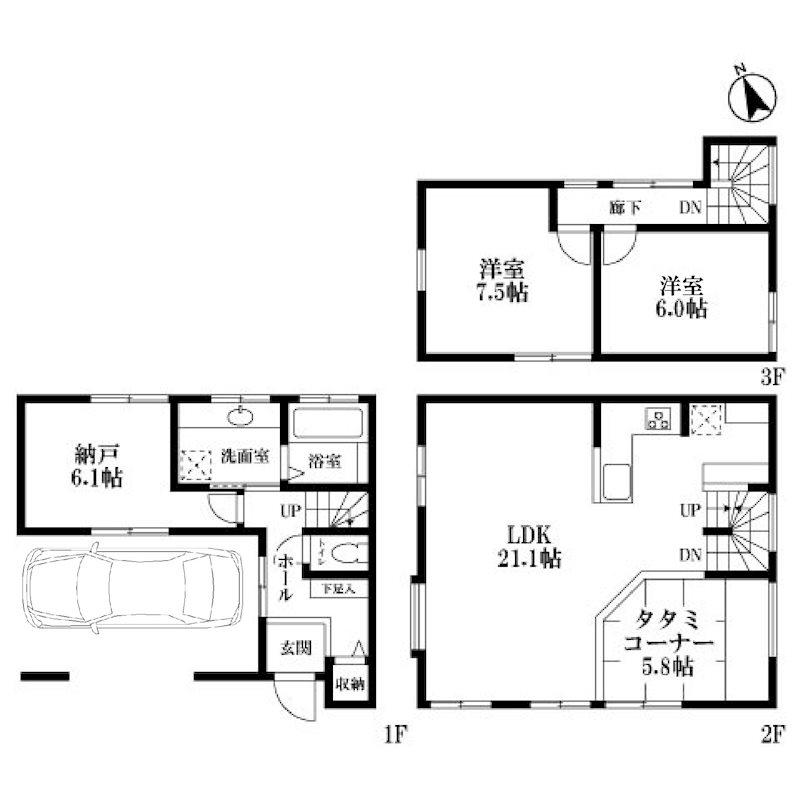 上馬1丁目戸建 間取り