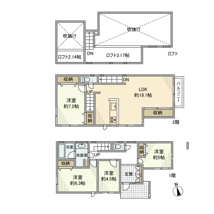 桃井戸建 間取り