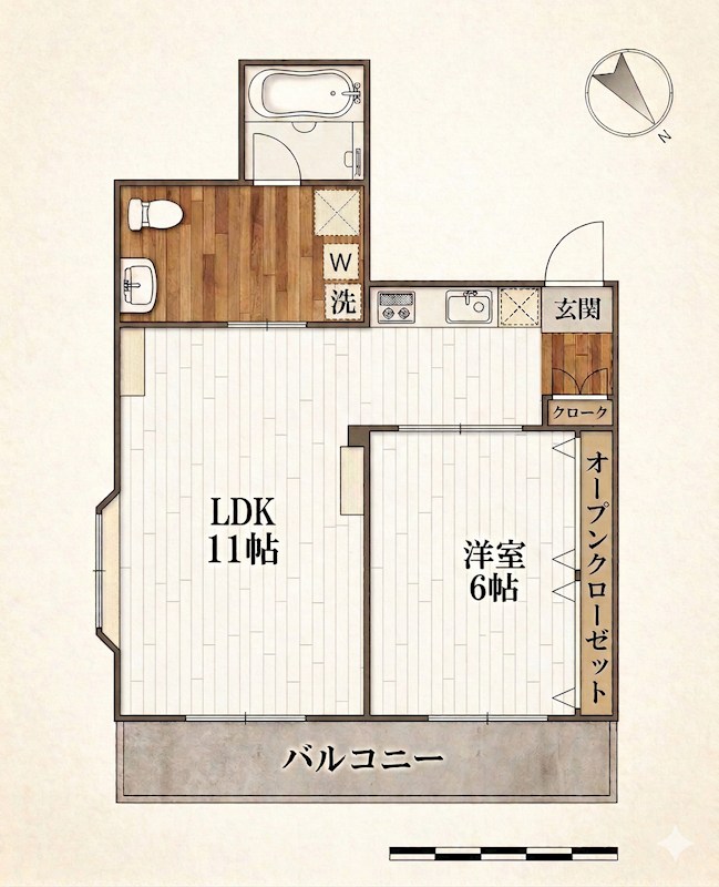 ミキハウス 301号室 間取り