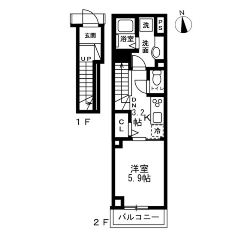 (仮)中野区野方2丁目新築 202号室 間取り
