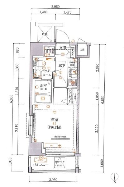 アルテシモフォルテ 603号室 間取り