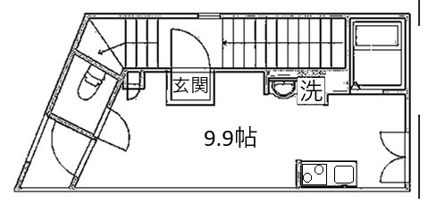 ホークパレス中目黒 2F号室 間取り