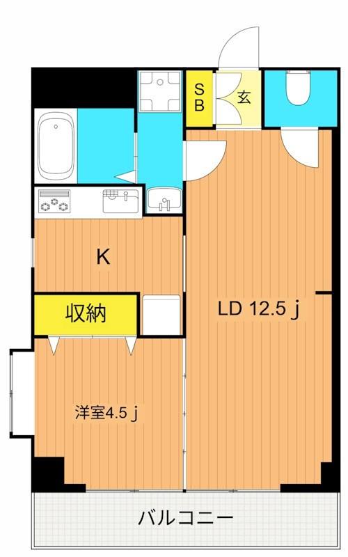 小崎マンション 301号室 間取り
