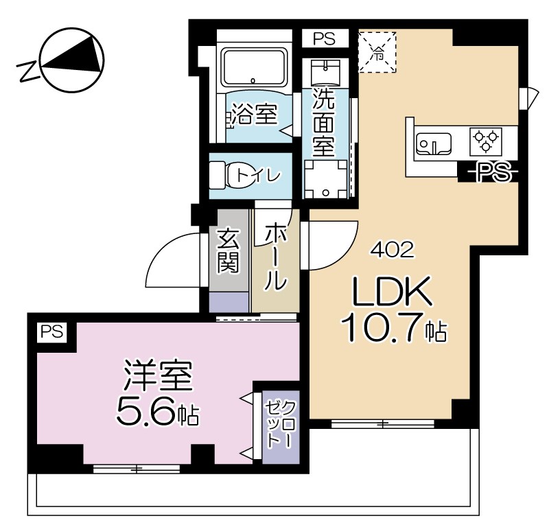 リヴェールK 402号室 間取り