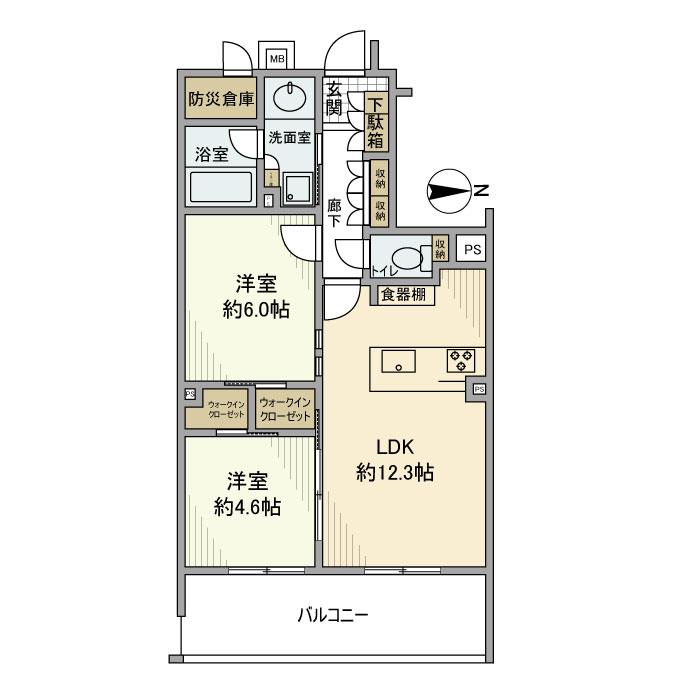 コディア八幡山 602号室 間取り