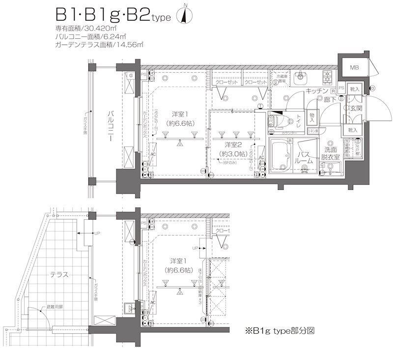 ZOOM新宿西落合 102号室 間取り