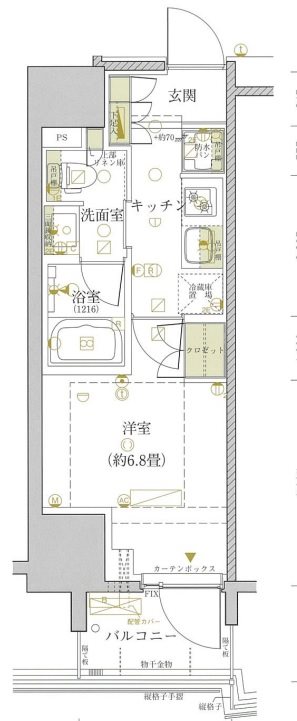 リビオ神楽坂 202号室 間取り