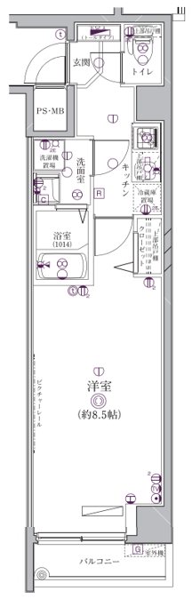ディアレイシャス中野新橋 101号室 間取り