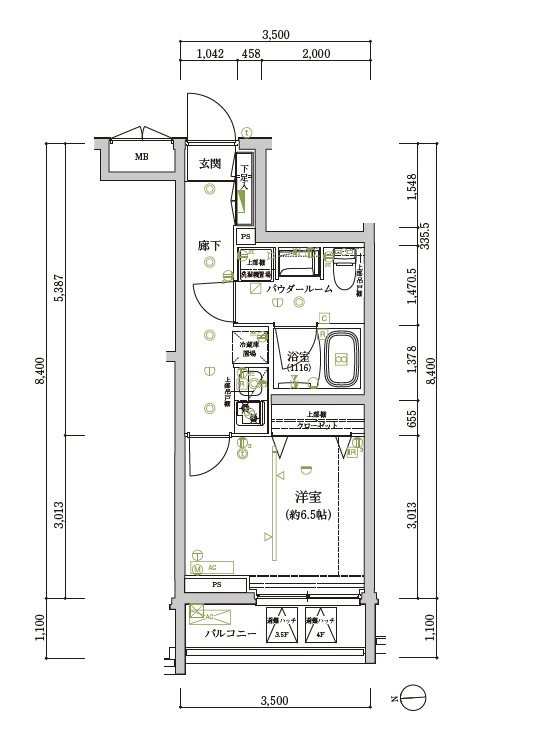 アルテシモレンナ 502号室 間取り