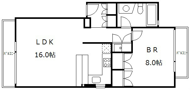 パシフィックハウス池尻 302号室 間取り