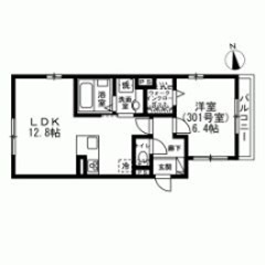 ルミエールM 301号室 間取り