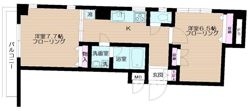 メゾンフリジア 401号室 間取り