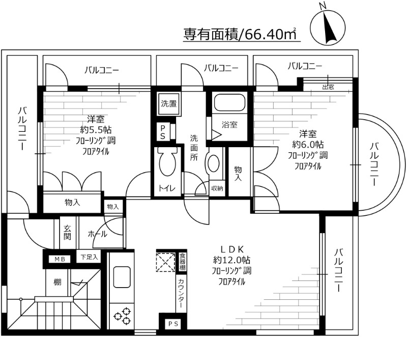サンピア池尻 301号室 間取り