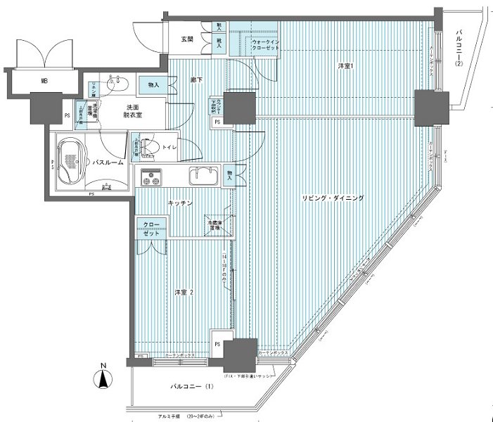 フェニックス西参道タワー 2004号室 間取り