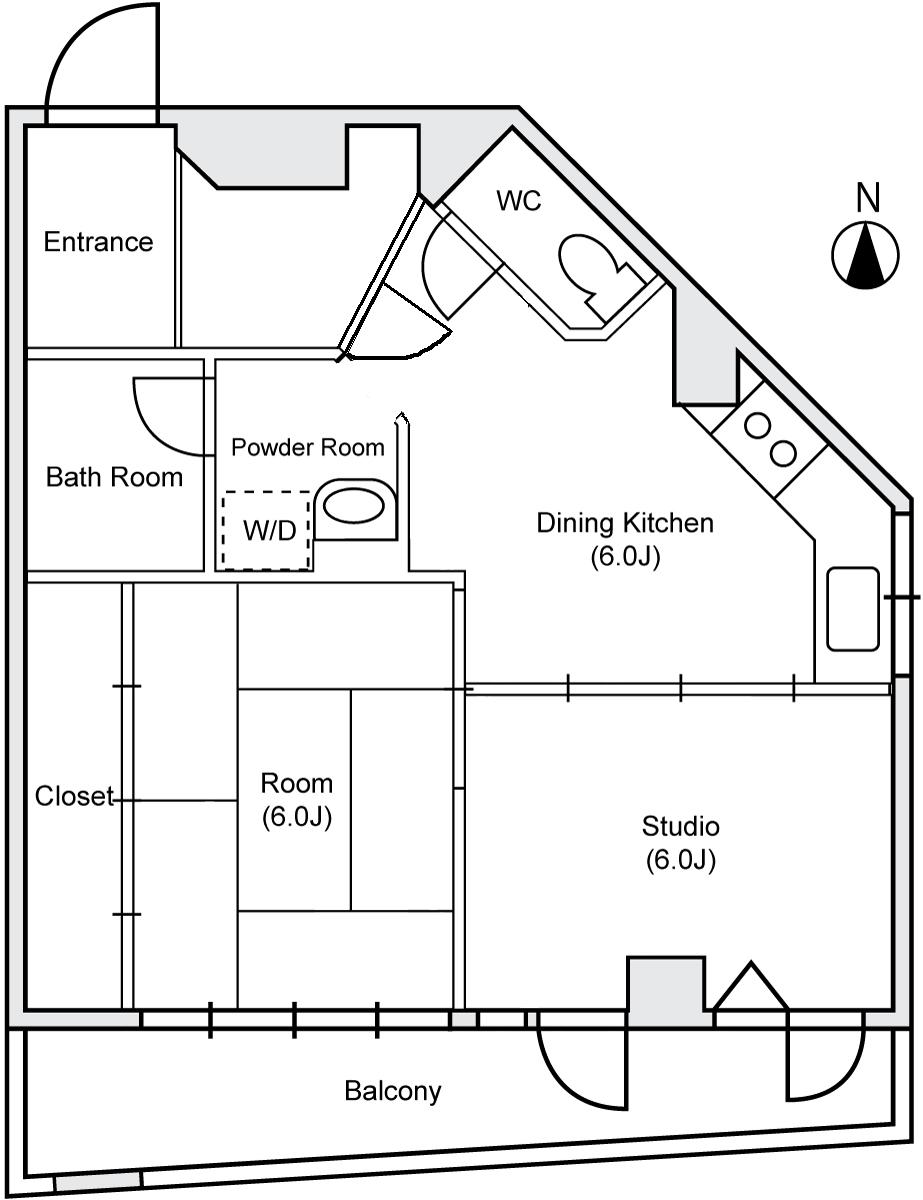 ロックハイツ 203号室 間取り