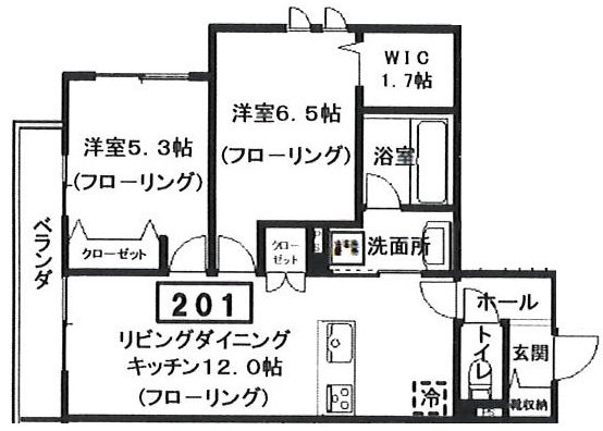 仮)へーベルメゾン宮前2丁目 201号室 間取り