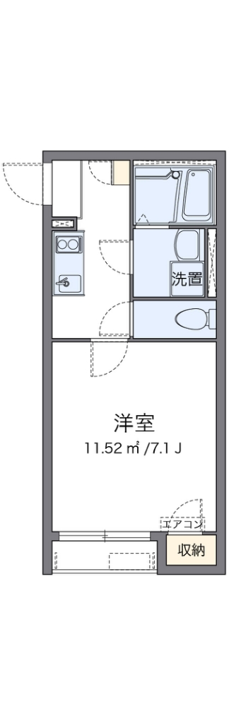 クレイノＦＲＥＥＳＩＡ 204号室 間取り