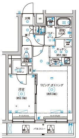セジョリ中野富士見町 301号室 間取り