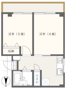 シェルブルー中野 203号室 間取り