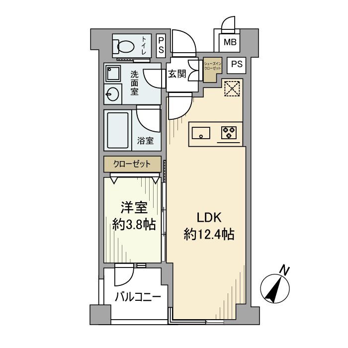 ダイナシティ三宿 607号室 間取り