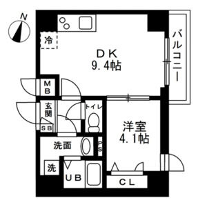 アムール代々木上原 303号室 間取り