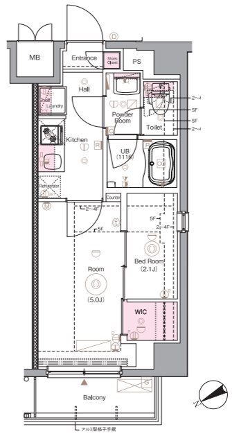 ＨＹ&rsquo;ｓ　東長崎 0306号室 間取り