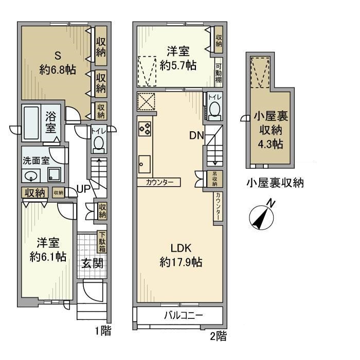 東玉川戸建 間取り図