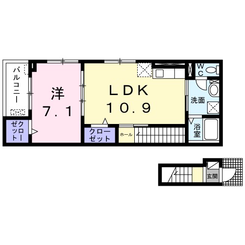 Ｆｕｔｕｒｅ２１（フューチャー 202号室 間取り