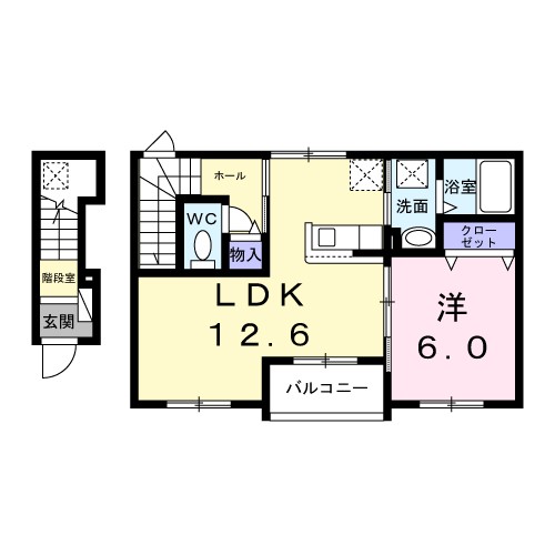 ル・ラパン・ドゥ・ラヴィーヌ 202号室 間取り