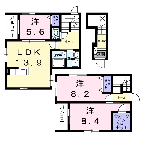 ル・ラパン・ドゥ・ラヴィーヌ 201号室 間取り