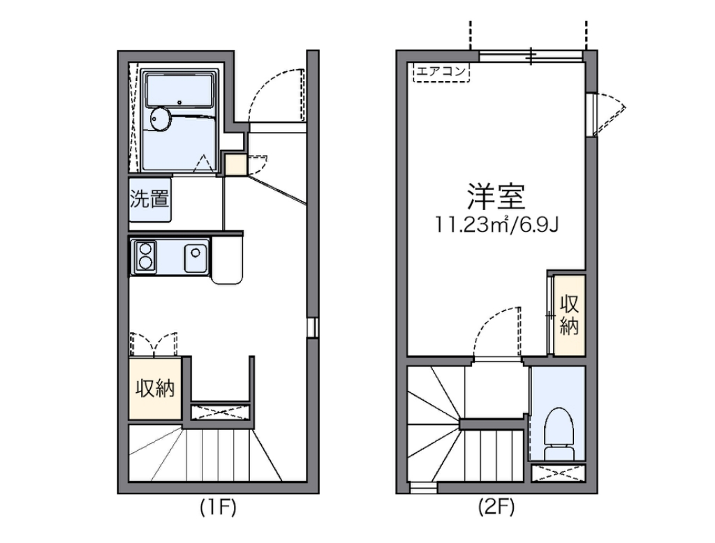 レオネクストスクルト 102号室 間取り