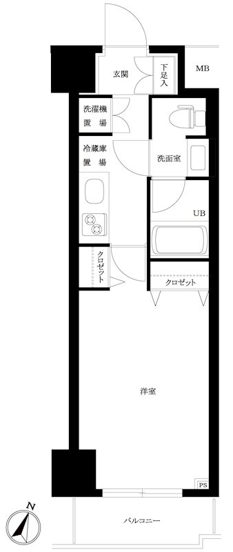 パレステュディオ渋谷本町 1107号室 間取り