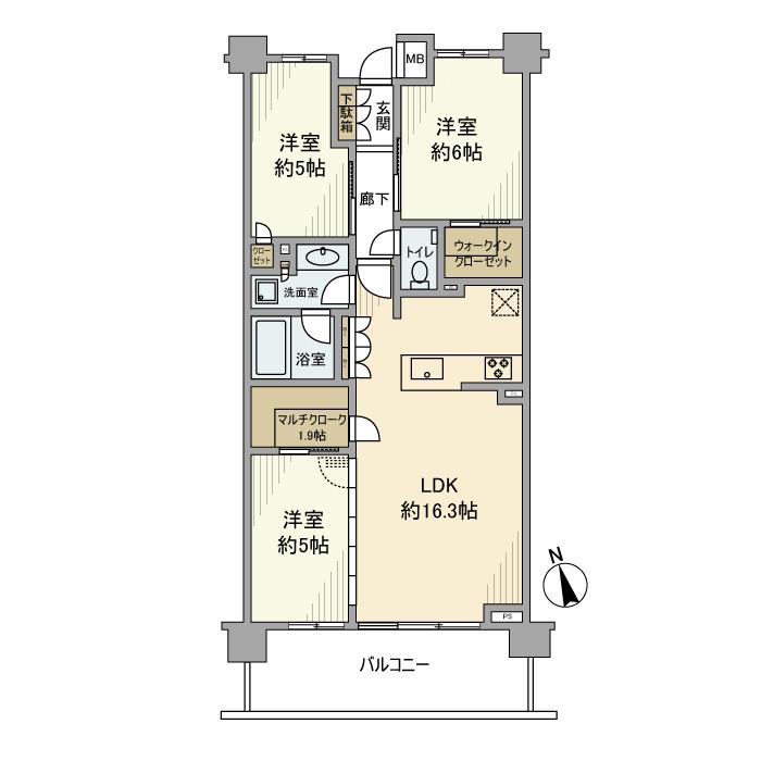 グランリビオ浜田山 213号室 間取り