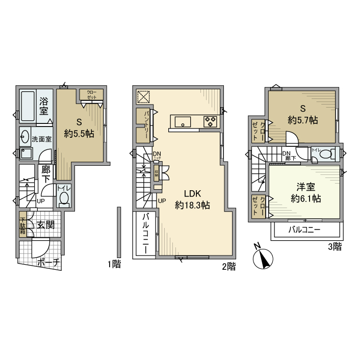 中落合３丁目戸建 間取り