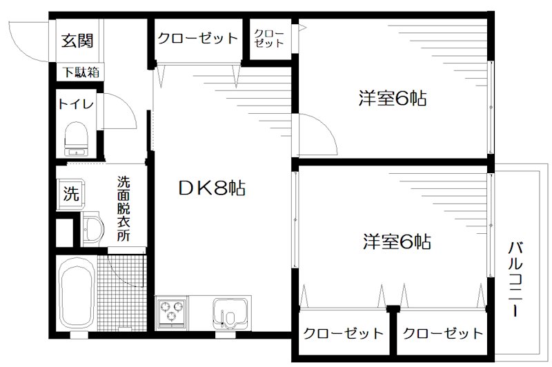 サンピア白山． 間取り図